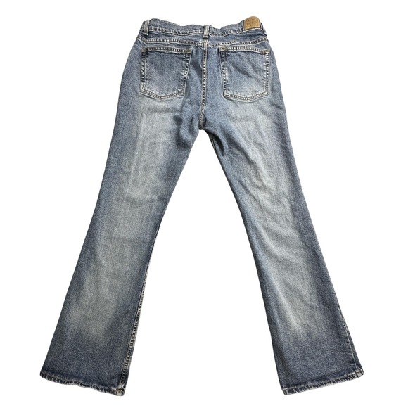 Old Navy Jeans Womens 8 Blue Denim Boot-Cut Stretch Just Below Waist 30 Inseam - Picture 1 of 16